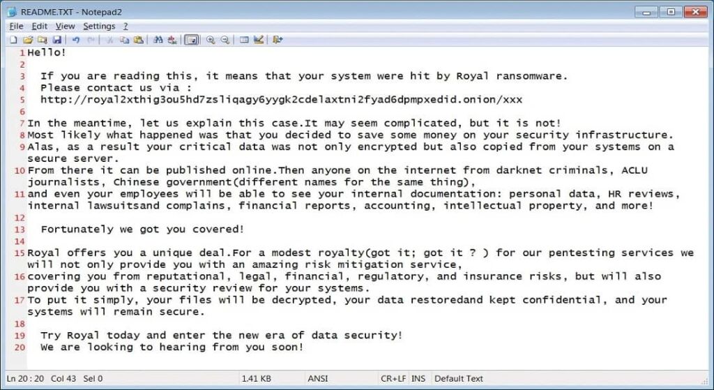 Royal Ransomware